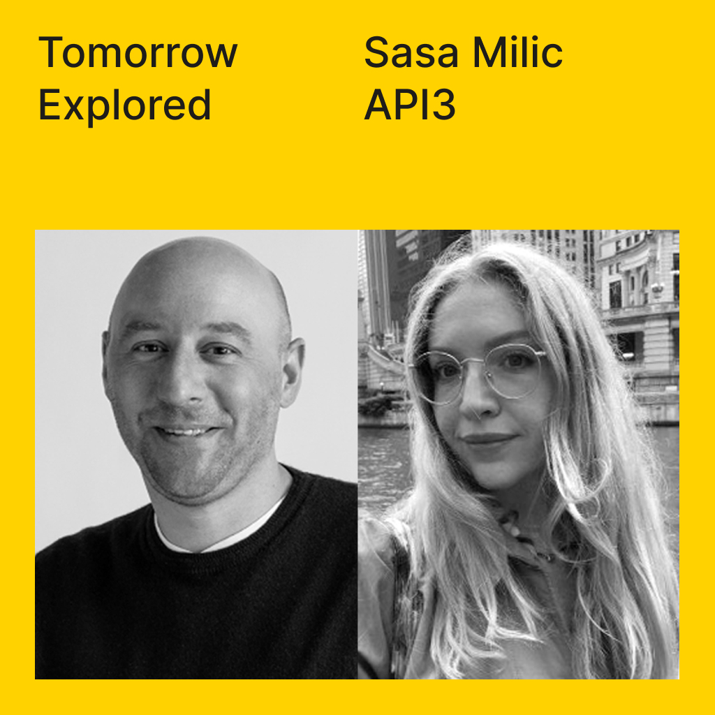 Reference image for the API3 and the DAO-governed model, with Sasa Milic post